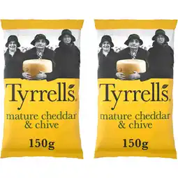 Albert Heijn Tyrrells Mature cheddar & chive 2-pack aanbieding