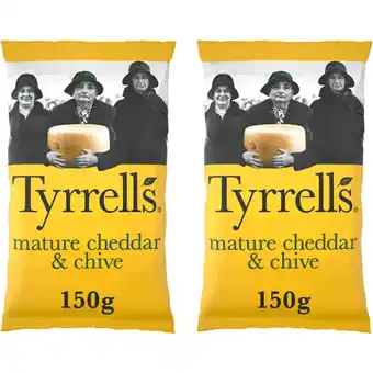 Albert Heijn Tyrrells Mature cheddar & chive 2-pack aanbieding