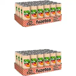 Albert Heijn Fuze Tea Black tea peach hibiscus 48-pack aanbieding