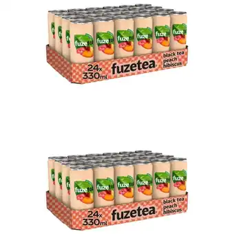 Albert Heijn Fuze Tea Black tea peach hibiscus 48-pack aanbieding