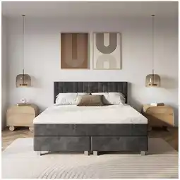 Action Boxspring Velvet - antraciet aanbieding