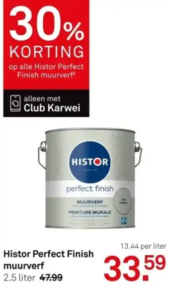 Karwei Histor Perfect Finish muurverf aanbieding