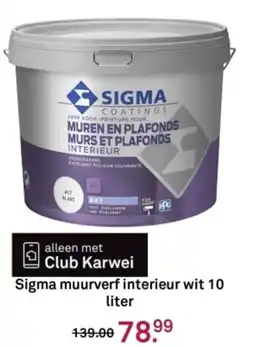 Karwei Sigma muurverf interieur wit aanbieding