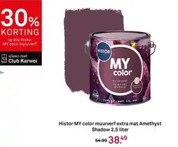 Karwei Histor MY color muurverf extra mat Amethyst Shadow aanbieding