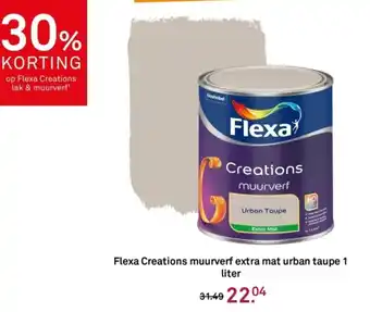 Karwei Flexa Creations muurverf extra mat urban taupe aanbieding