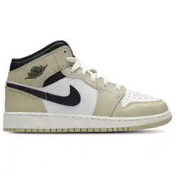 Foot Locker Jordan Aj1 Mid Unisex Schoenen - Wit - Maat: 37.5 - Leer - Foot Locker aanbieding