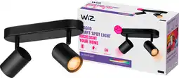 Coolblue WiZ 2 spot Imageo zwart - Gekleurd en Wit licht - GU10 aanbieding