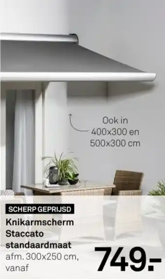 Karwei Knikarmscherm Staccato standaardmaat aanbieding