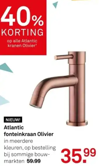 Karwei Atlantic fonteinkraan Olivier aanbieding