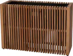 Intratuin Intratuin bloempot op poten Latten naturel 73 x 27 x 50 cm aanbieding
