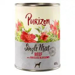 Zooplus Purizon honden natvoer - Single Meat rund met hibiscusbloesem (6 x 400 g) aanbieding