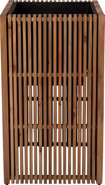 Intratuin Intratuin bloempot op poten Latten naturel 51 x 51 x 90 cm aanbieding