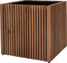 Intratuin Intratuin bloempot op poten Latten naturel 51 x 51 x 50 cm aanbieding
