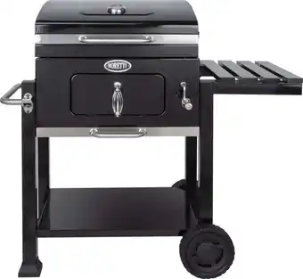 Intratuin Boretti houtskool barbecue Carbone 2.0 zwart 67 x 114 x 109 cm aanbieding