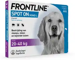 Intratuin Frontline vlooiendruppels Spot On voor honden 20-40 kg 3 stuks aanbieding