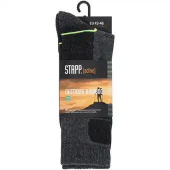 Welkoop STAPP Outdoor bamboo - Wandelsokken - Zwart aanbieding