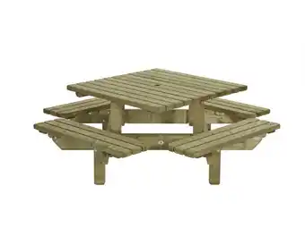 Welkoop Talen - Picknicktafel - 195X195x76CM aanbieding