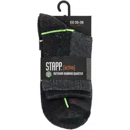 Welkoop STAPP Bamboo Quarter - Wandelsokken - Zwart aanbieding