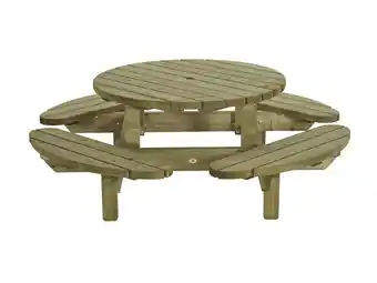 Welkoop Talen Rond - Picknicktafel - Ø 210CM / HOOGTE 76CM aanbieding