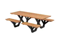 Welkoop Talen Buitenmeubelen Hardhout - Picknicktafel - Bruin - 230x160 cm aanbieding