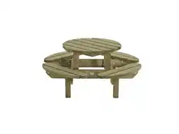 Welkoop Talen Rond - Kinderpicknicktafel - Ø130CM / Hoogte 64CM aanbieding