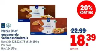 Makro Metro Chef gepaneerde varkensschnitzels aanbieding
