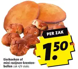 Boni Eierkoeken of mini rozijnen krenten bollen aanbieding