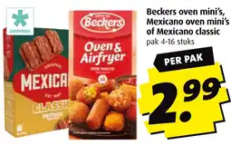 Boni Beckers oven mini's, Mexicano oven mini's of Mexicano classic aanbieding