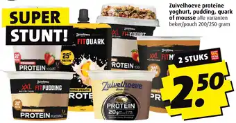 Boni Zuivelhoeve proteïne yoghurt, pudding, quark of mousse aanbieding