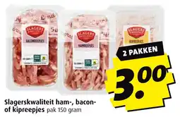 Boni Slagerskwaliteit ham-, bacon- of kipreepjes aanbieding