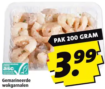 Boni Gemarineerde wokgarnalen aanbieding