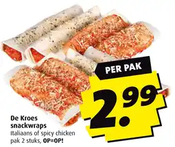 Boni De Kroes snackwraps aanbieding