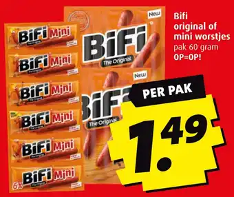 Boni Bifi original of mini worstjes aanbieding