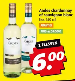 Boni Andes chardonnay of sauvignon blanc aanbieding