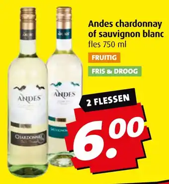 Boni Andes chardonnay of sauvignon blanc aanbieding