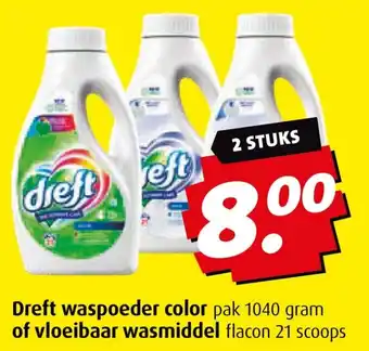 Boni Dreft waspoeder color of vloeibaar wasmiddel aanbieding