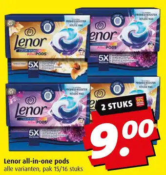 Boni Lenor all-in-one pods aanbieding