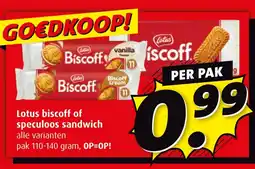 Boni Lotus biscoff of speculoos sandwich aanbieding