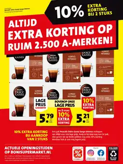 Boni Nescafe Dolce Gusto lungo intenso aanbieding