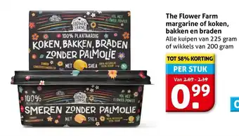 Hoogvliet The Flower Farm margarine of koken, bakken en braden aanbieding