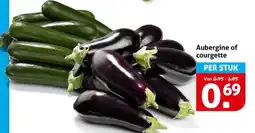 Hoogvliet Aubergine of courgette aanbieding