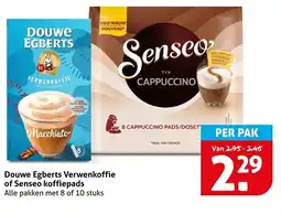 Hoogvliet Douwe Egberts Verwenkoffie of Senseo koffiepads aanbieding