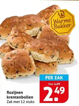 Hoogvliet Rozijnen krentenbollen aanbieding