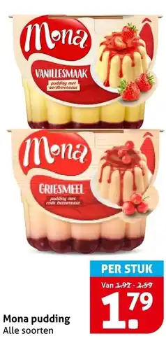 Hoogvliet Mona pudding aanbieding