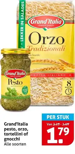 Hoogvliet Grand'Italia pesto, orzo, tortellini of gnocchi aanbieding
