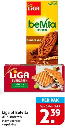 Hoogvliet Liga of Belvita Alle soorten aanbieding