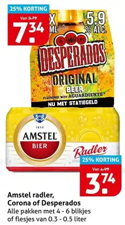Hoogvliet Amstel radler, Corona of Desperados aanbieding