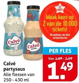 Hoogvliet Calvé partysaus aanbieding