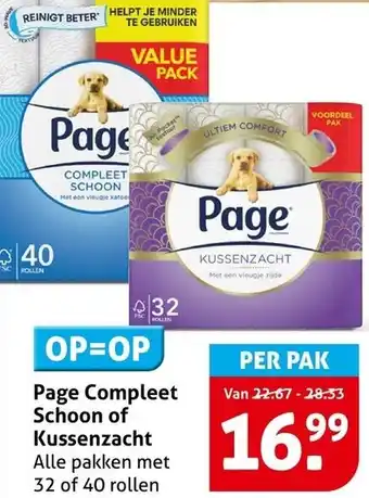 Hoogvliet Page Compleet Schoon of Kussenzach aanbieding