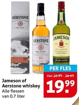 Hoogvliet Jameson of Aerstone whiskey aanbieding